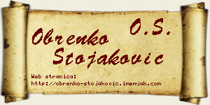 Obrenko Stojaković vizit kartica
